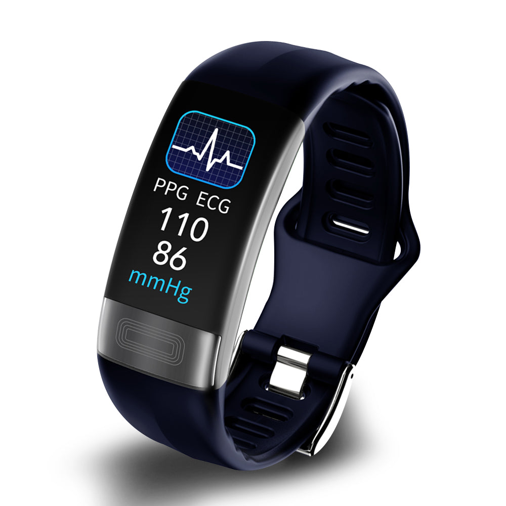 Pulsera inteligente cargándose, lista para un monitoreo preciso de salud, sueño y actividad física.