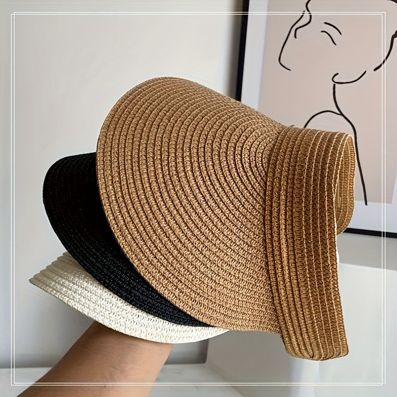 Sombrero de moda unisex con ala ancha, transpirable y plegable. Protección UV para la playa y días de sol.