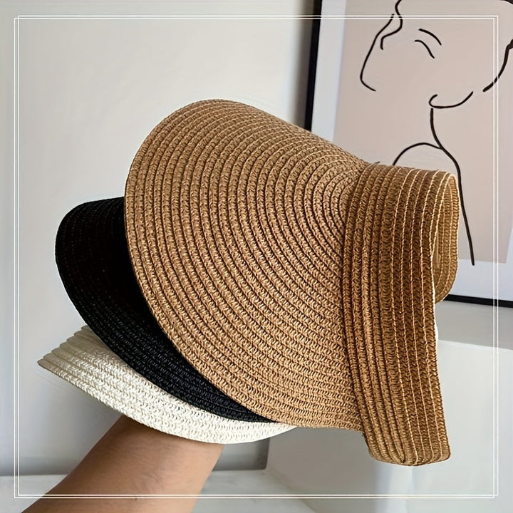 Sombrero de moda unisex con ala ancha, transpirable y plegable. Protección UV para la playa y días de sol.