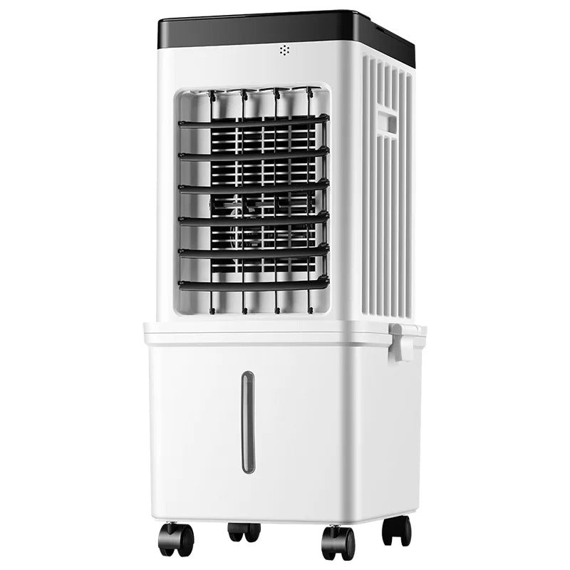 Climatizador portátil compacto para un verano fresco. Fácil de usar, sin instalación, ideal para hogar/oficina.