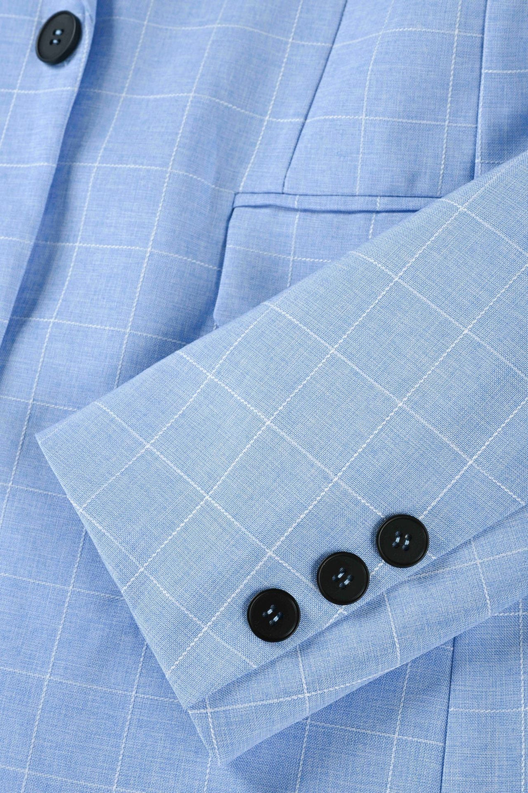 Chaqueta de cuadros ligera hombre, azul, ideal para un look fresco y profesional.