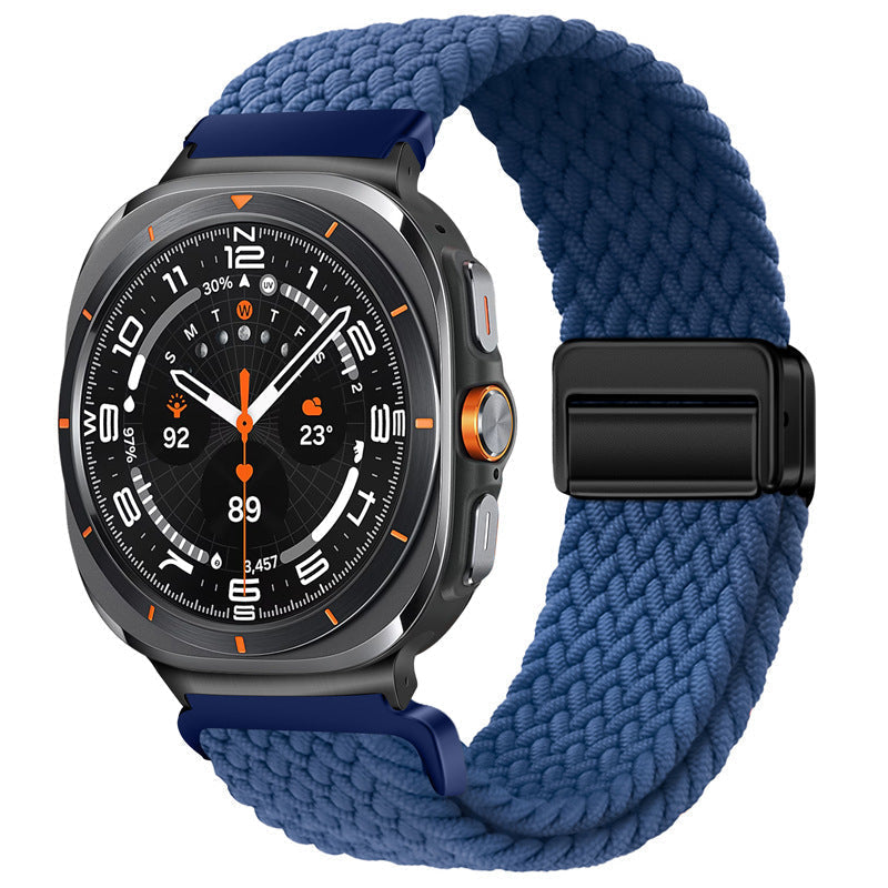 Correa de reloj 47mm unisex: nailon elástico y cierre magnético. Perfecta para un estilo de vida activo.