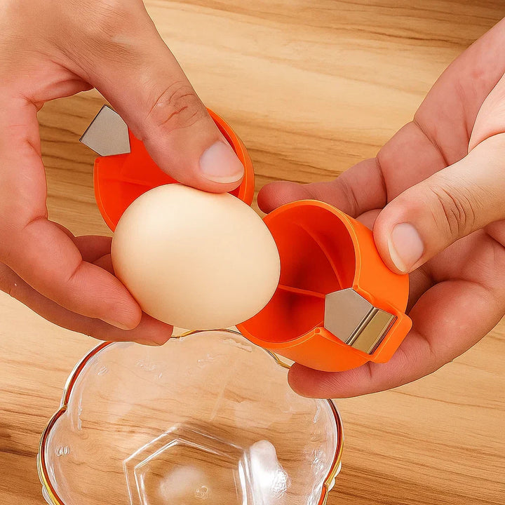 Herramienta de cocina, abridor de huevos manual para una preparación de alimentos sin esfuerzo y limpia.