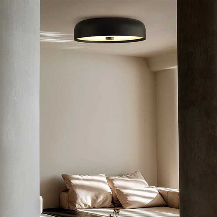 Iluminación de techo LED moderna, diseño redondo minimalista, perfecta para sala, dormitorio u oficina.