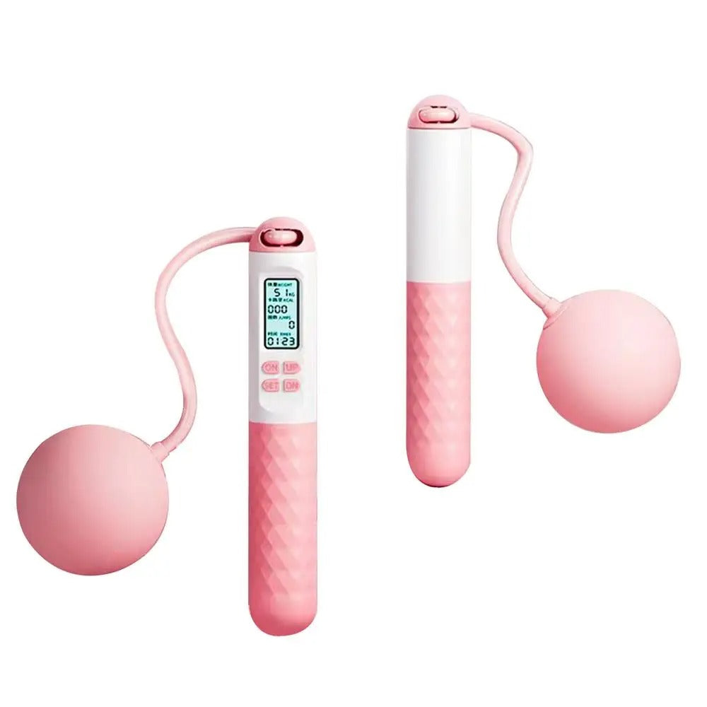 Comba inalámbrica para fitness, con peso y contador, perfecta para entrenar en casa o la oficina.
