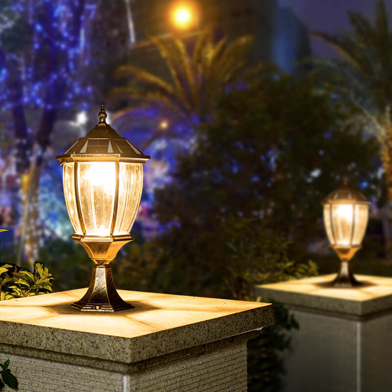 Lámpara solar LED de paisaje, iluminación jardín y patio, resistente al agua, decoración exterior.