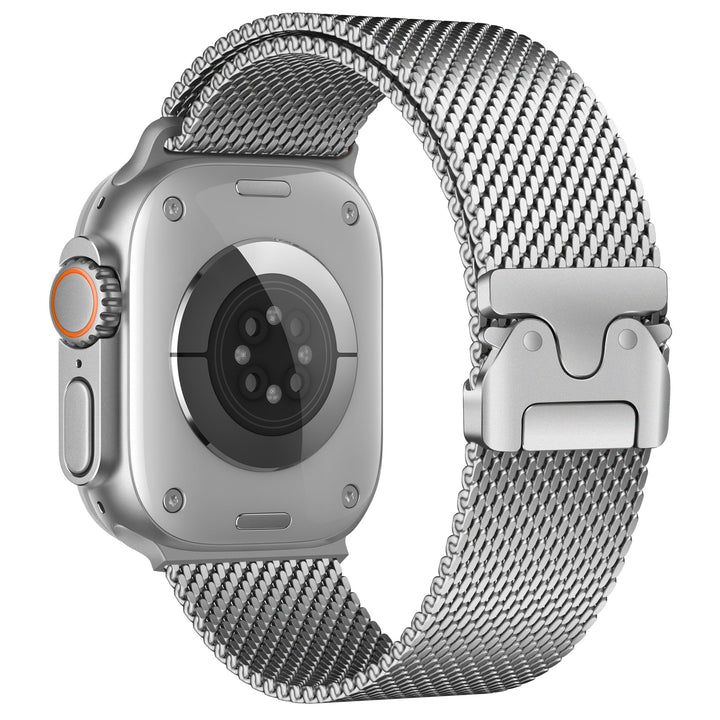 Correa Milanese elegante de acero inoxidable, accesorio unisex que realza tu reloj inteligente.