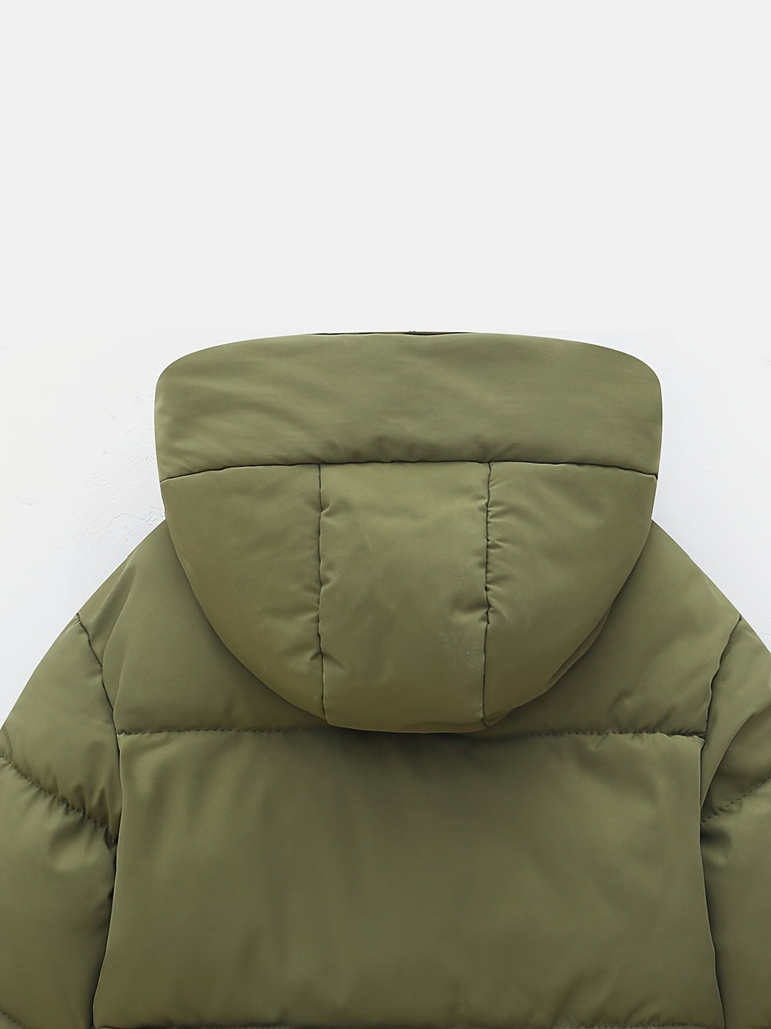 Chaqueta de invierno acolchada con capucha, práctica y duradera para niños y niñas.