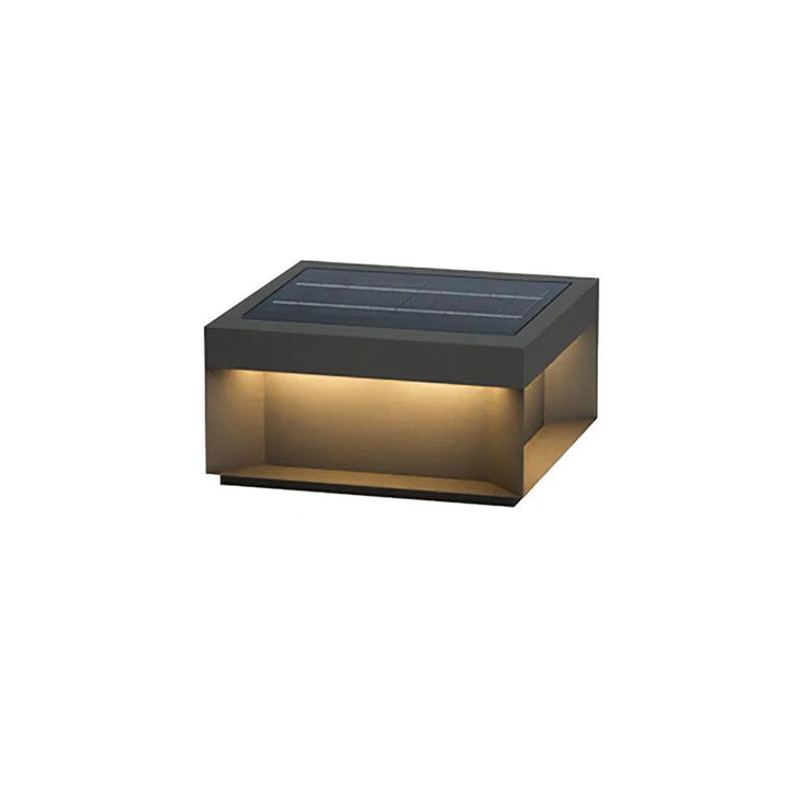 Iluminación de jardín LED solar, cuadrada. Estilo moderno para exterior, resistente a la intemperie.