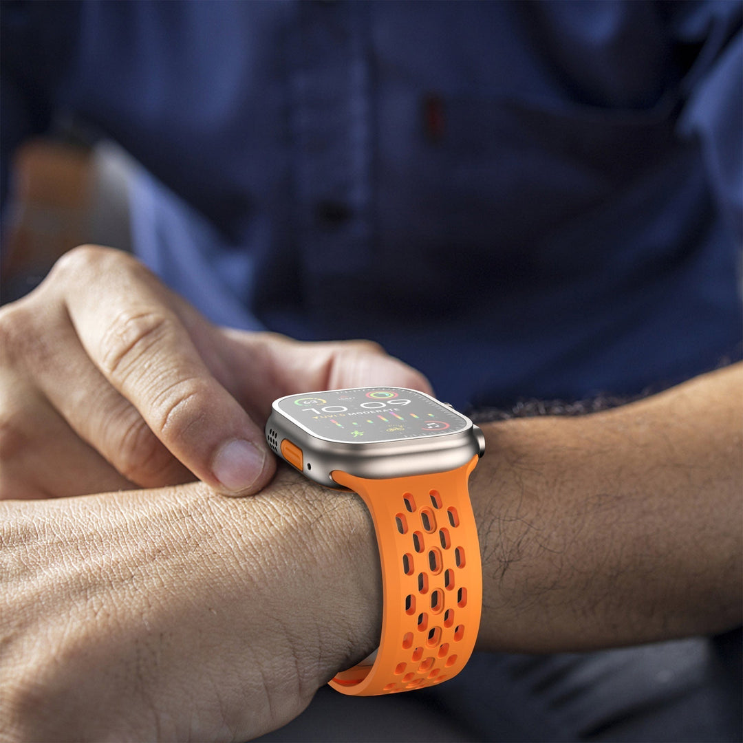 Correa FKM transpirable unisex para smartwatch. Durabilidad superior y comodidad en cada movimiento.