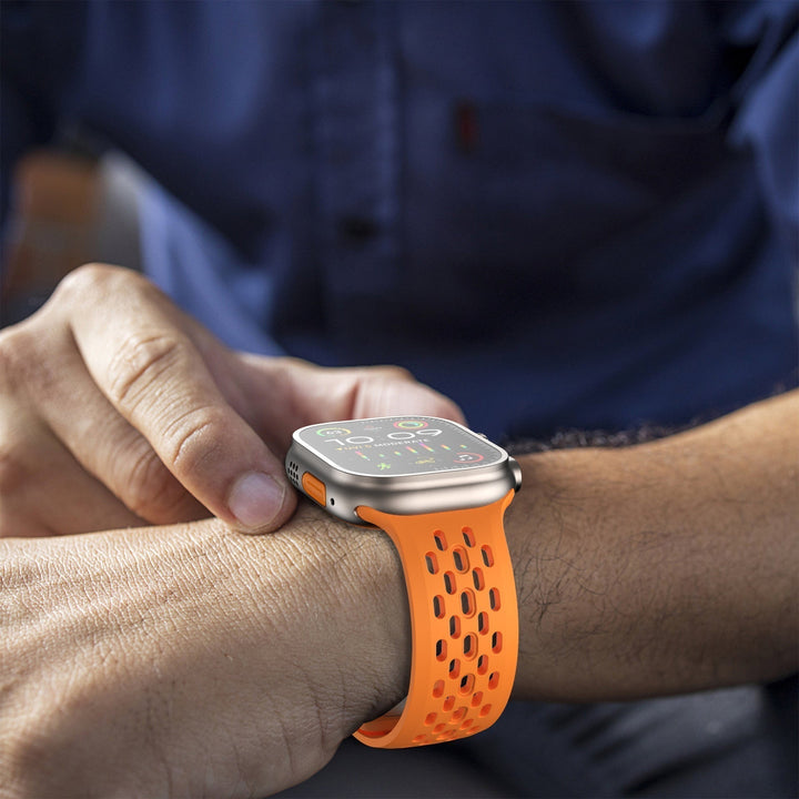 Correa FKM transpirable unisex para smartwatch. Durabilidad superior y comodidad en cada movimiento.