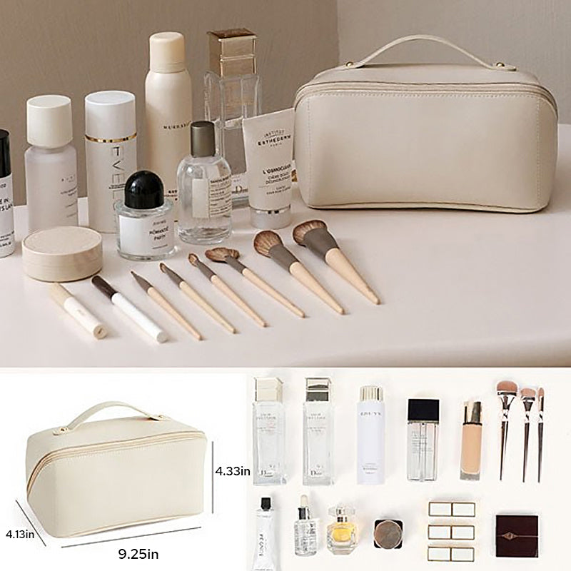 Neceser de viaje mujer de PU. Estuche elegante para tus cosméticos, ideal para cualquier viaje.