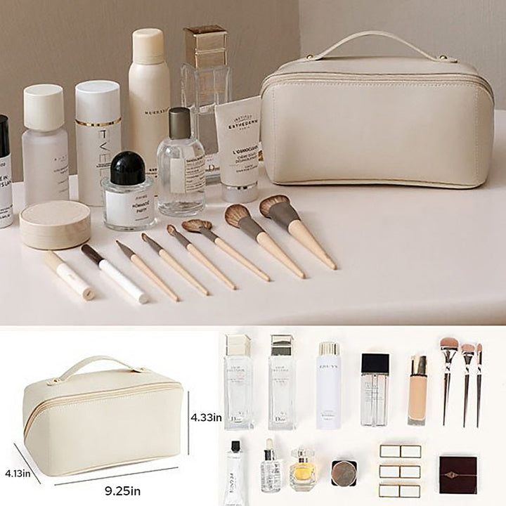 Neceser de viaje mujer de PU. Estuche elegante para tus cosméticos, ideal para cualquier viaje.
