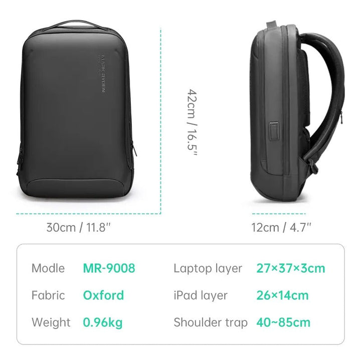 Mochila slim urbana para portátil de 39.6 cm, versátil para uso diario o viaje de negocios. Ligera y compacta.
