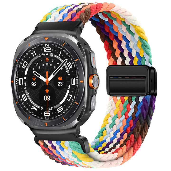Accesorios deportivos: correa de reloj 47mm de nailon elástico. Cierre magnético, unisex.