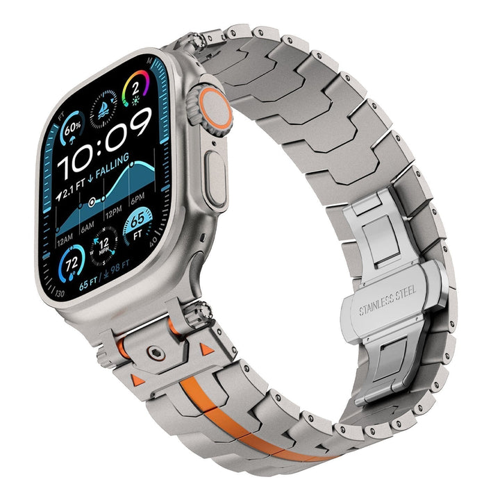 Correa de acero inoxidable premium para reloj inteligente. Durabilidad y estilo asegurados.