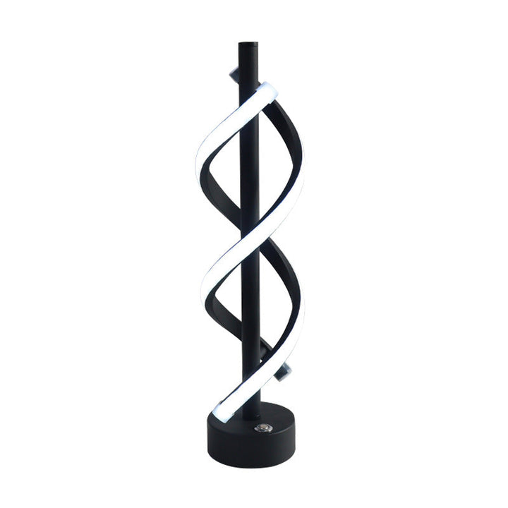 Renueva tu espacio con esta lámpara de mesa LED espiral. Diseño nórdico moderno que aporta ambiente.