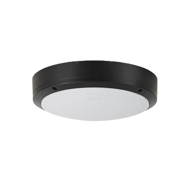 Lámpara LED de techo redonda, perfecta para iluminación exterior y porche con un toque de diseño.