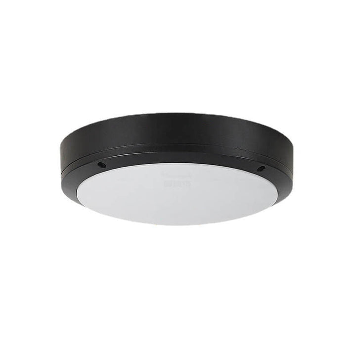 Lámpara LED de techo redonda, perfecta para iluminación exterior y porche con un toque de diseño.