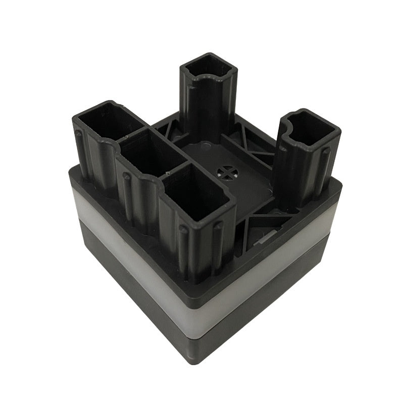 Iluminación exterior solar, lámpara automática de PVC gris. Luz para caminos, patio y jardín.