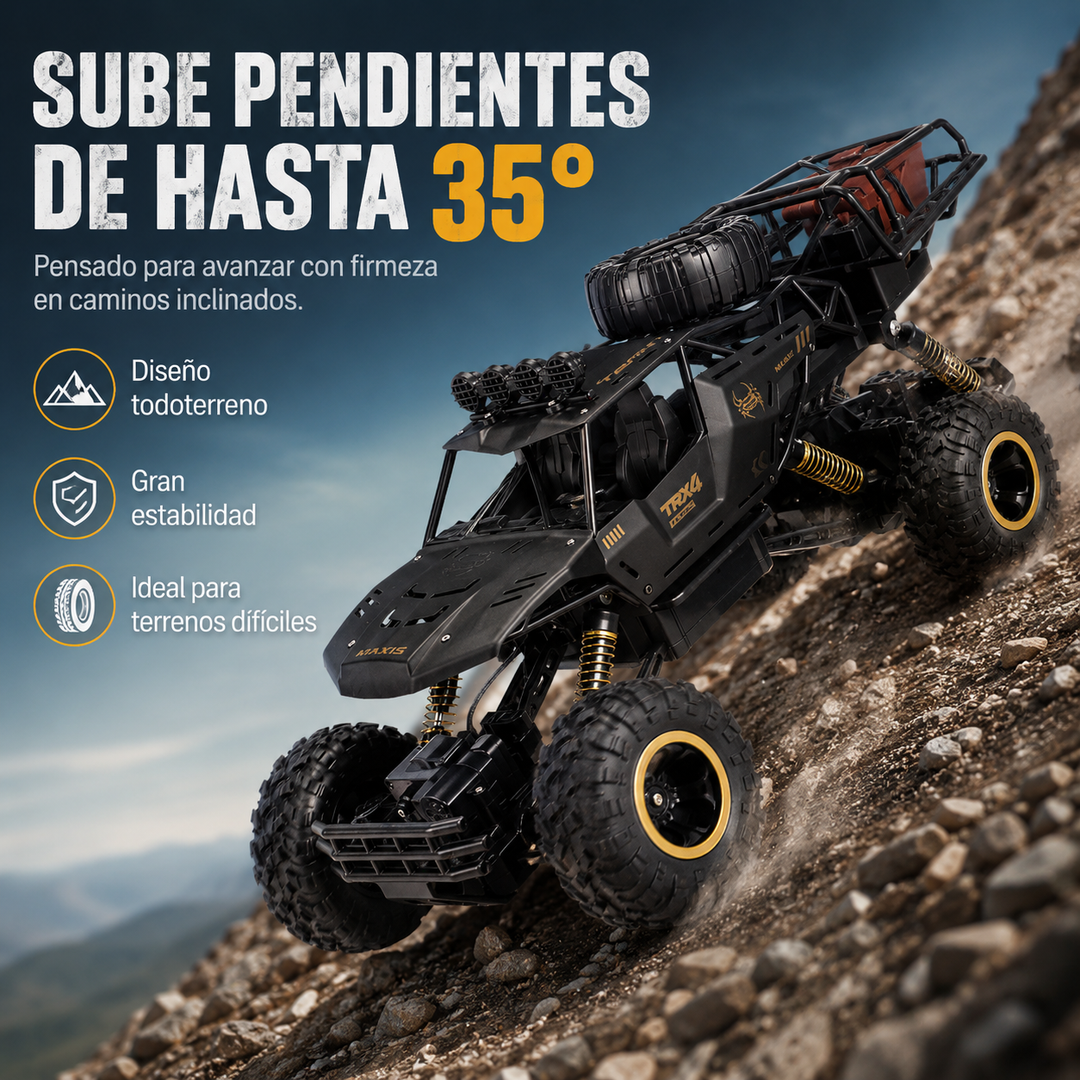 Camión RC de 6 ruedas con control remoto, ideal para niños y adultos amantes de la aventura.