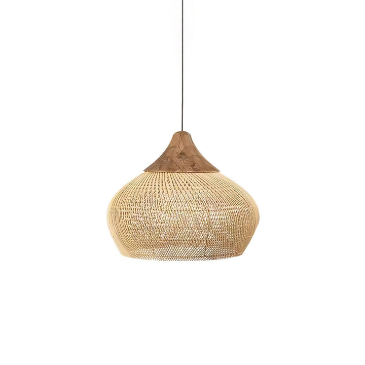 Iluminación interior cálida: lámpara de techo bohemia trenzada, diseño único.