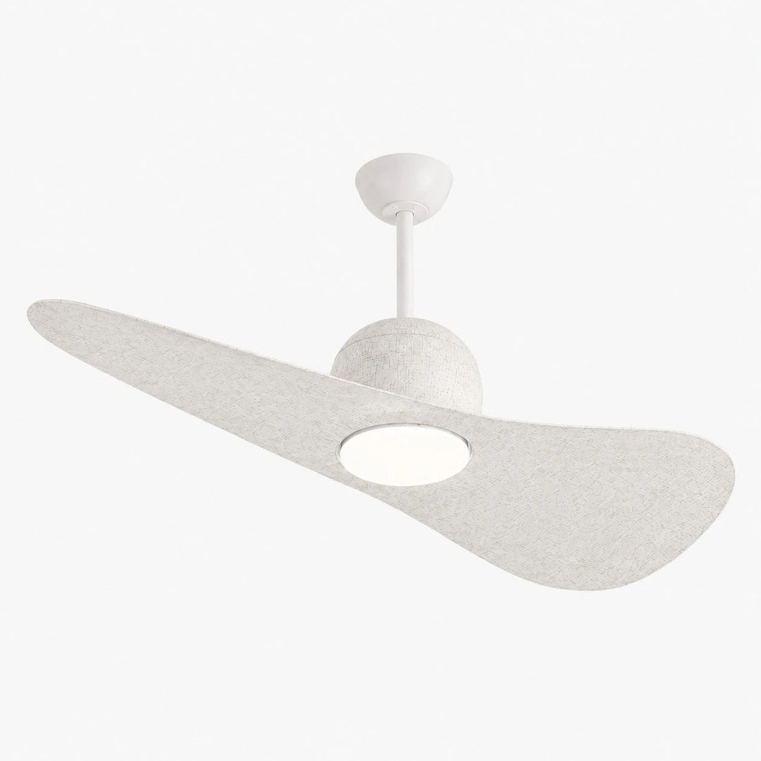 Decoración moderna con ventilador de techo LED. Luz dimerizable, estilo y frescura garantizados.