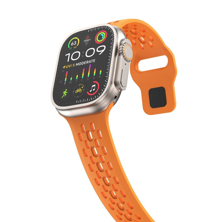 Correa FKM para smartwatch, ideal para actividades físicas. Transpirable, cómoda y de gran durabilidad.