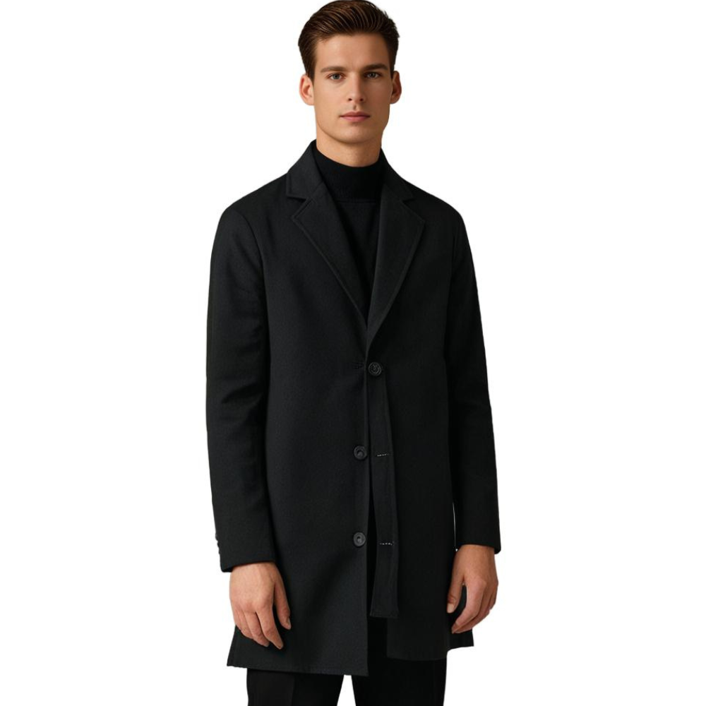 Abrigo largo de hombre, corte clásico y elegante. Gabardina de moda masculina para invierno, disponible en varios colores.