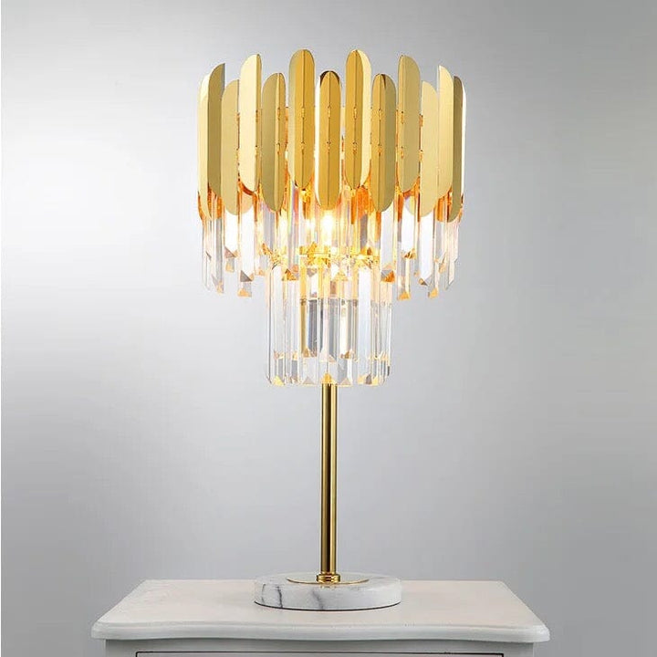 Lámpara LED de acero inoxidable y cristal. Luz cálida o blanca. Diseño moderno y versátil para iluminación del hogar.