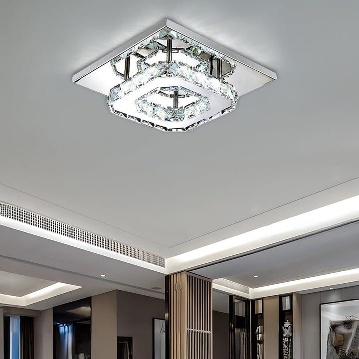 Lámpara de techo LED de cristal, moderna, decorativa y de eficiencia energética para el pasillo.