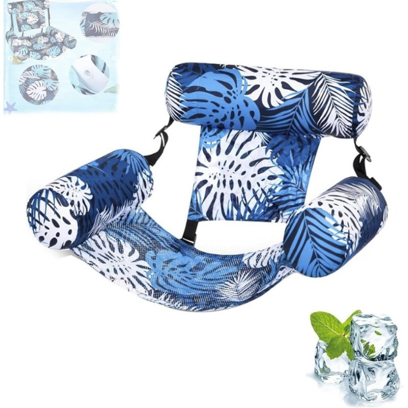 Flotador inflable ergonómico para adultos, silla de agua para piscina, playa, lago o spa con confort.