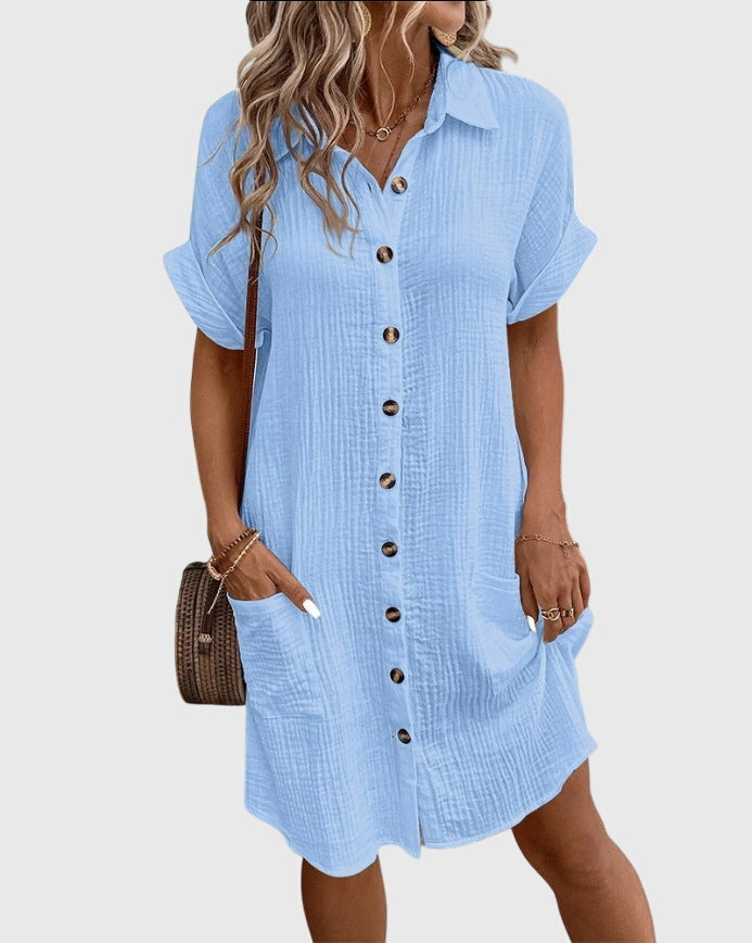 Vestido transpirable de verano para mujer, fluido y ligero. Ideal para moda diaria de primavera.