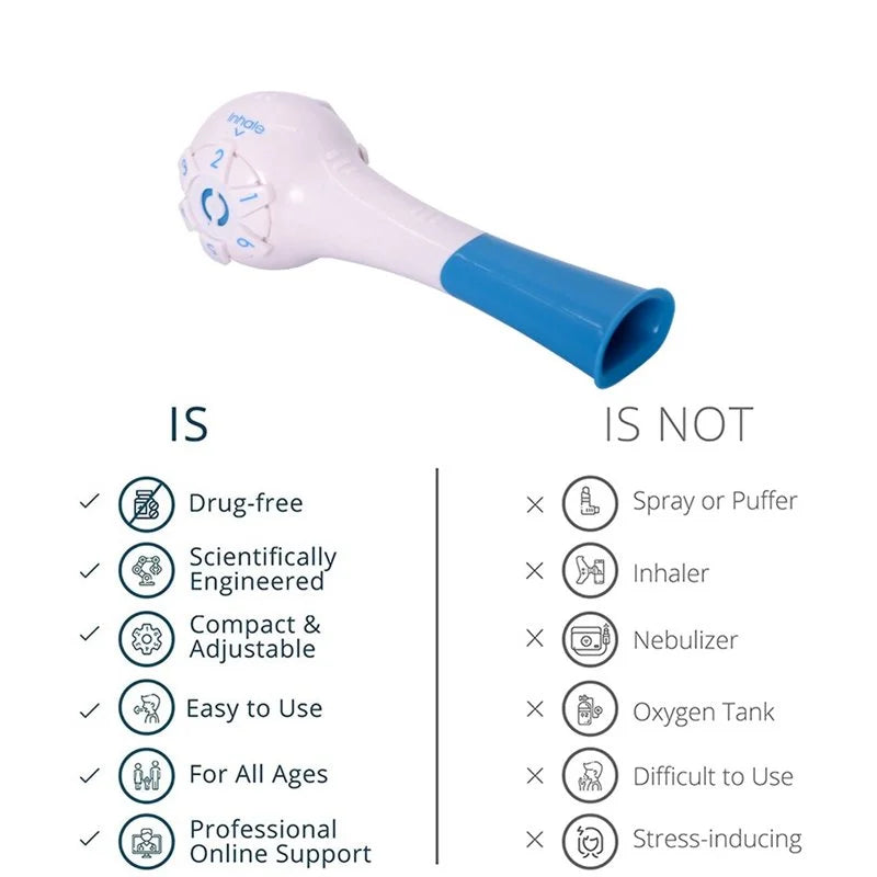 Recupera tu vitalidad con este entrenador de respiración pulmonar portátil. Ideal para bienestar respiratorio.