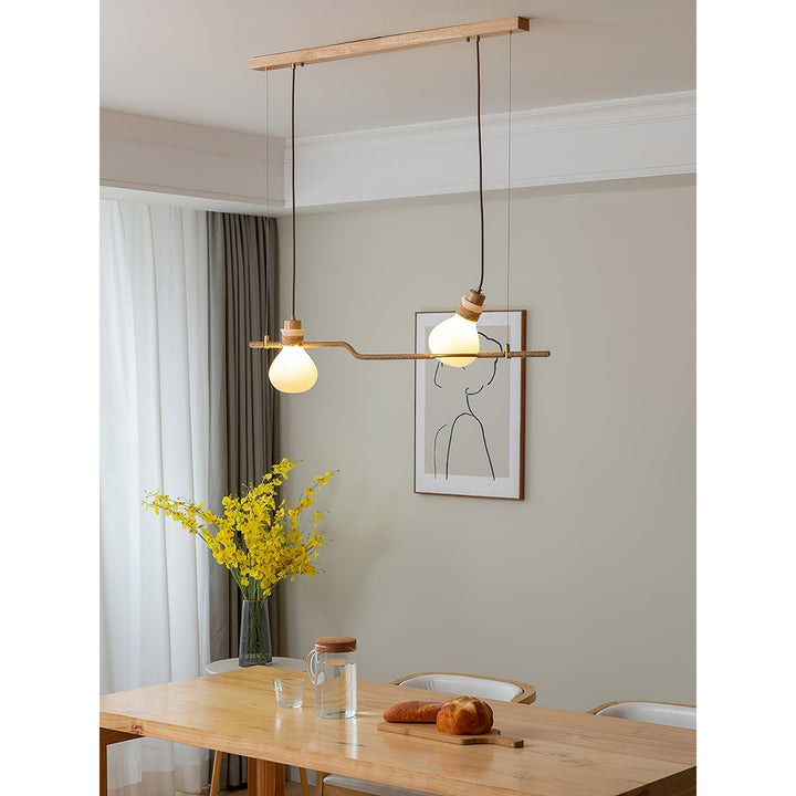 Decora tu comedor con lámpara colgante rústica moderna. Detalles de cuerda y cristal para una luz ambiental.