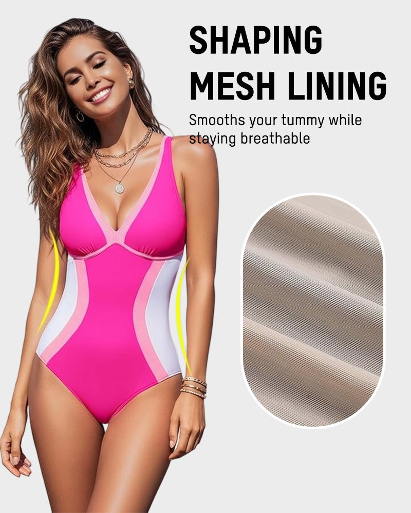 Traje de baño para mujer, una pieza, efecto moldeador, ideal para el verano.