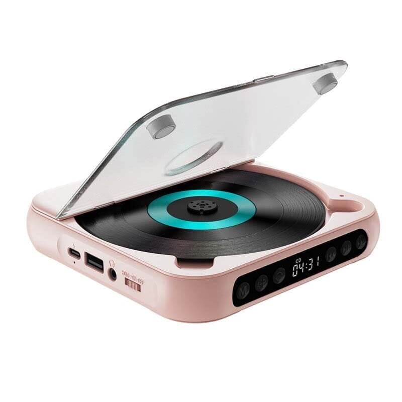 Versátil reproductor de CD portátil con Bluetooth, Hi-Fi, MP3 y batería para cualquier entorno.