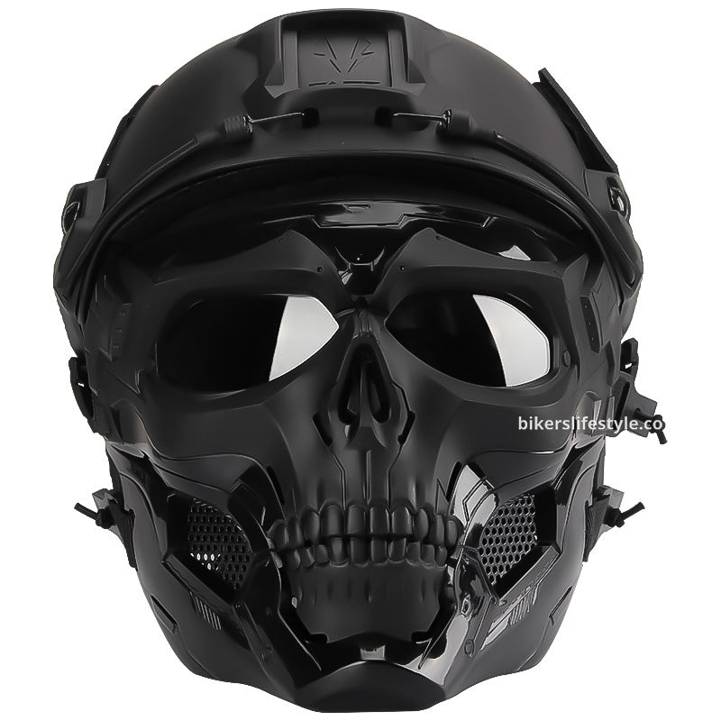 Máscara de airsoft unisex con cráneo fantasma. Protección facial táctica de alta resistencia para paintball.