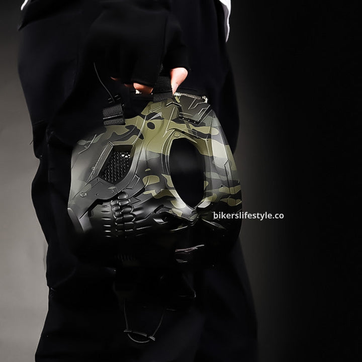 Máscara protectora de calavera unisex, ideal para airsoft y paintball. Alta resistencia para deportes de aventura.