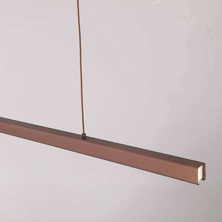 Iluminación LED Nexis para interiores, lámpara colgante lineal negra y marrón. Crea un ambiente único.