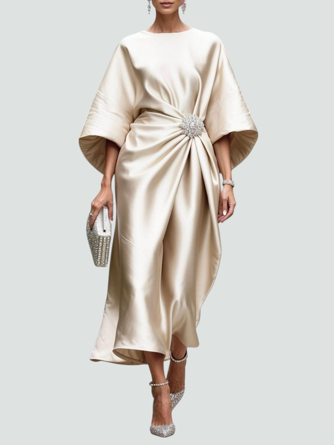 Vestido formal de mujer, con gracia y estilo. Perfecto para eventos, fiestas, bodas y celebraciones nocturnas.