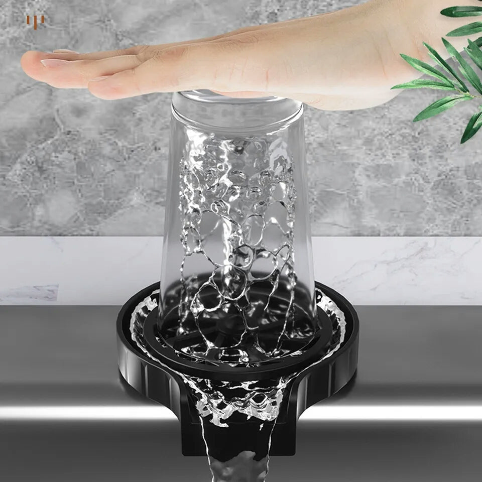 Lavador de vasos automático a presión para cocina y bar. Limpia tazas y vasos rápido. Ideal para hogar.