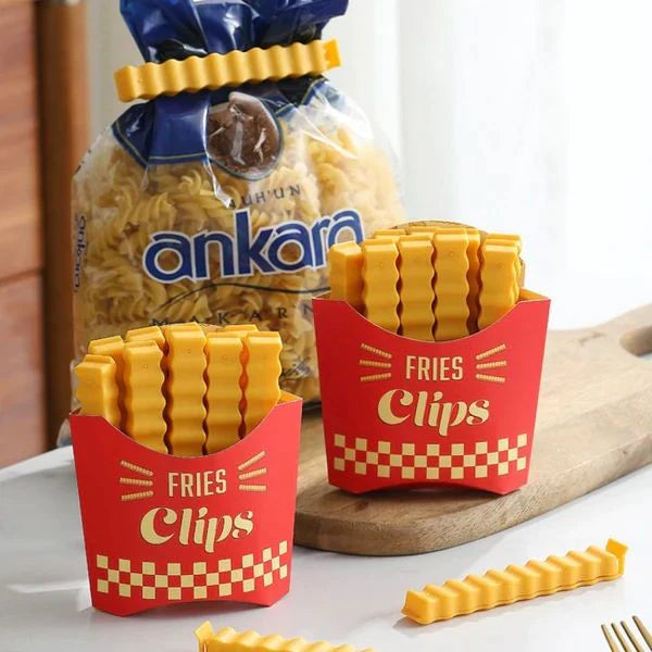 Clips magnéticos selladores para bolsas de alimentos, mantienen frescura. Paquete de 12 para cocina.