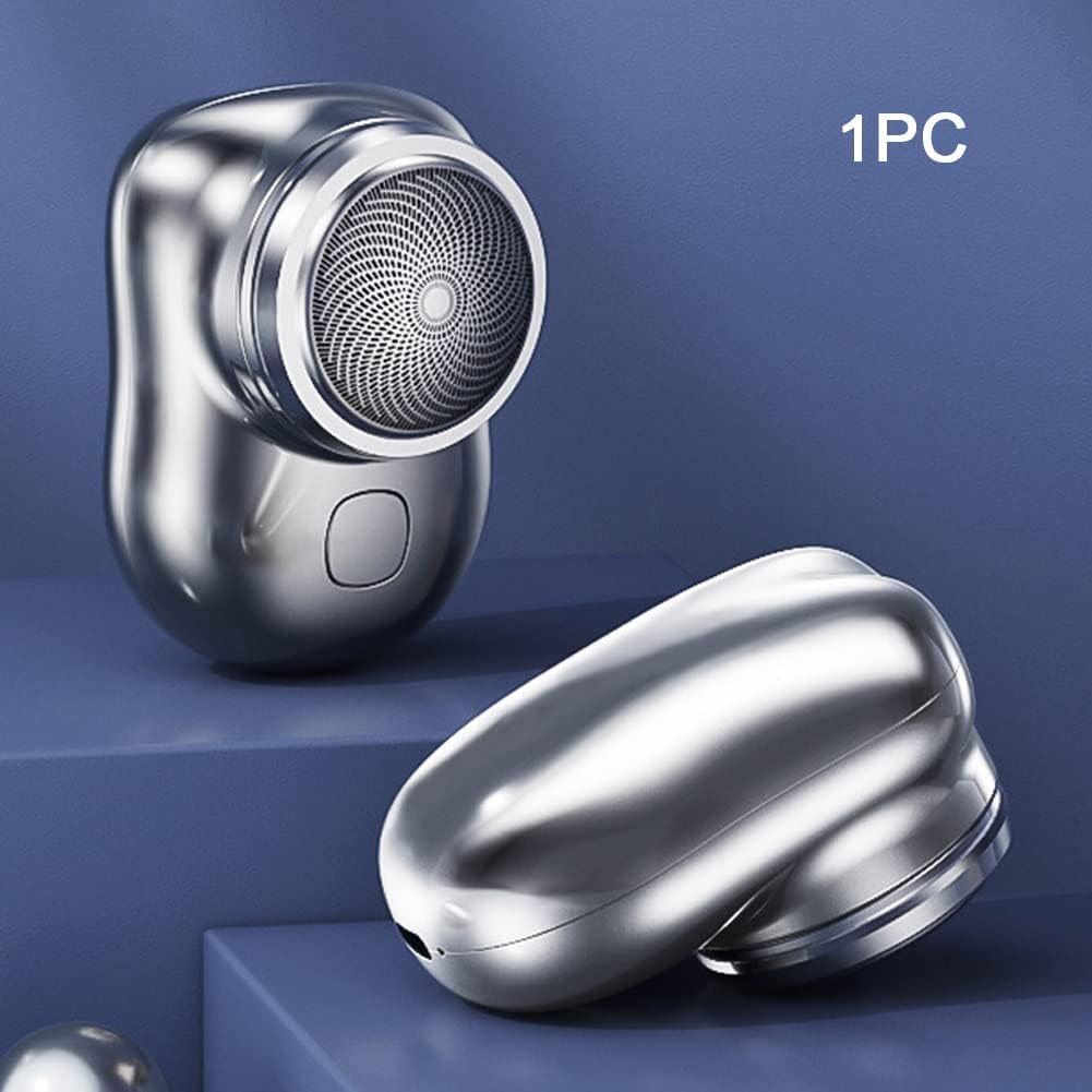 Afeitadora eléctrica portátil para hombre, afeitado rápido e indoloro. Recargable por USB, ideal para viaje.