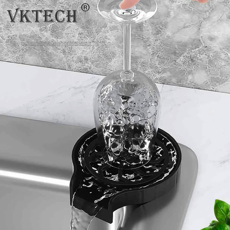 Limpiador de vasos automático a presión para bares y cocinas. Lavaplatos rápido y eficiente. Accesorios cocina.
