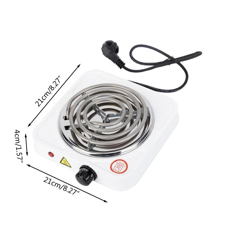 Práctica cocina eléctrica portátil con un quemador. Ideal para estudiantes, camping o como quemador adicional, fácil de usar.