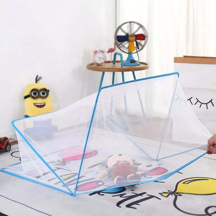 Mosquitera plegable universal para cama, ideal protección antimosquitos y descanso tranquilo en casa.