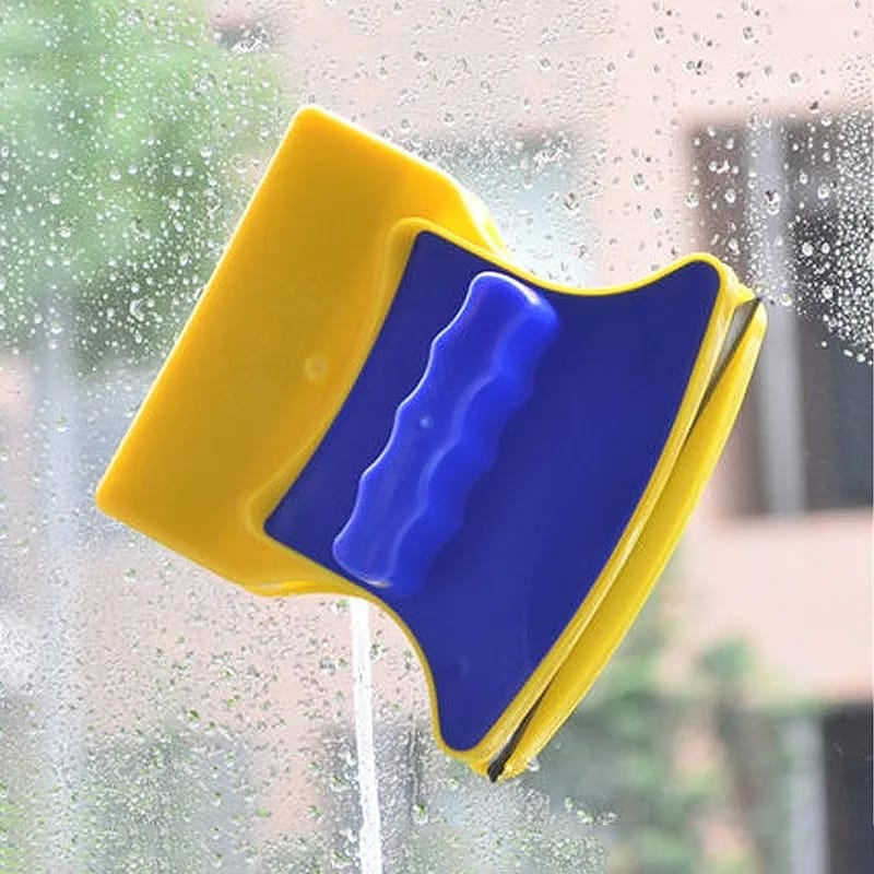 Limpiador magnético de cristales y ventanas doble cara, herramienta ecológica para limpieza del hogar. Fácil uso.