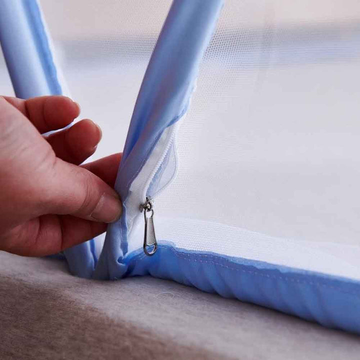 Mosquitera antimosquitos para cama, diseño plegable que asegura un hogar sin insectos y descanso seguro.