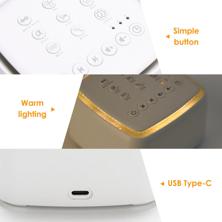 Máquina de ruido blanco CalmWave portátil, perfecta para viajes, ayuda a dormir a bebés y adultos.